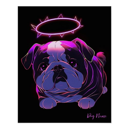 Ich werde immer Liebe Bulldog Hund 005 - Christlic Poster (Vorderseite)