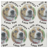 Ich werde immer Liebe Sie Beagle-Gewebe Stoff (Muster)