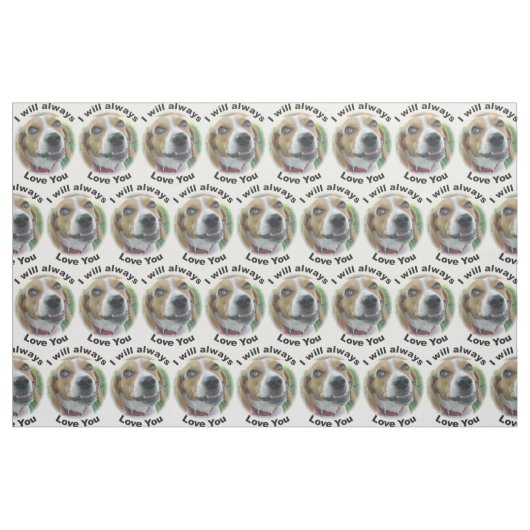Ich werde immer Liebe Sie Beagle-Gewebe Stoff (Fat Quarter (45,7 x 55,9 cm))