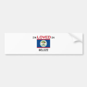 Ich werde in BELIZE geliebt Autoaufkleber