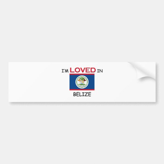 Ich werde in BELIZE geliebt Autoaufkleber (Vorne)