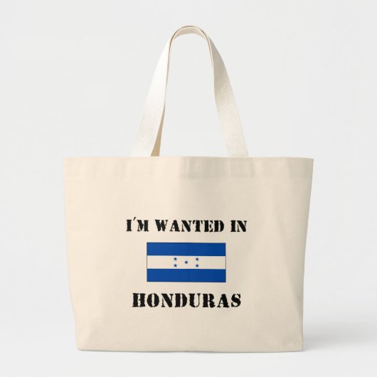 Ich werde in Honduras gewollt Jumbo Stoffbeutel (Vorne)