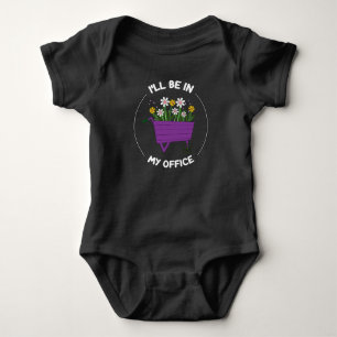 Ich werde in meinem Büro-Garten sein Lustiger Gart Baby Strampler
