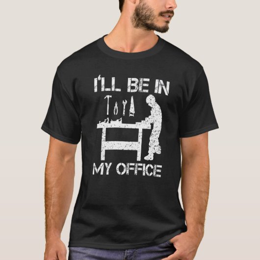 Ich werde in meinem Büro Holzschuh-Holzschuh sein T-Shirt (Vorderseite)