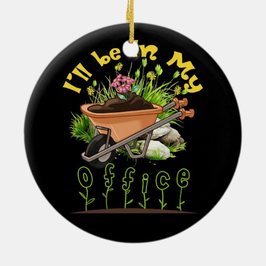 Ich werde in meinem Büro sein, im Rollstuhlgarten Keramik Ornament (Hinten)