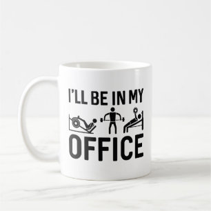 Ich werde in meinem Büro sein Kaffeetasse