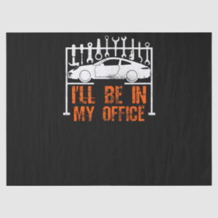 Ich werde in meinem Büro sein Seidenpapier