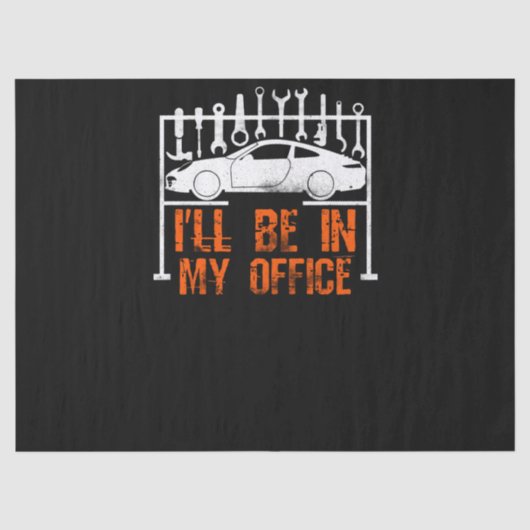 Ich werde in meinem Büro sein Seidenpapier (Vorderseite)