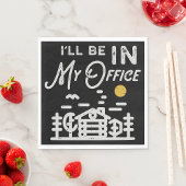 Ich werde in meinem Büro sein Serviette