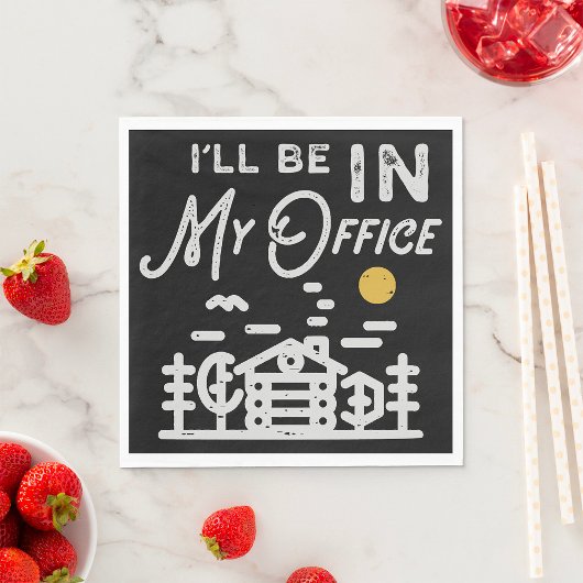 Ich werde in meinem Büro sein Serviette