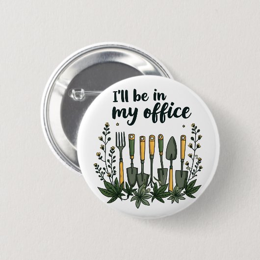 Ich werde in meinem Gartenbauernhaus sein Button (Vorne & Hinten)