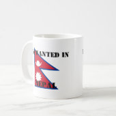 Ich werde in Nepal gewollt Kaffeetasse (Vorderseite Links)