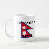 Ich werde in Nepal gewollt Kaffeetasse (Links)