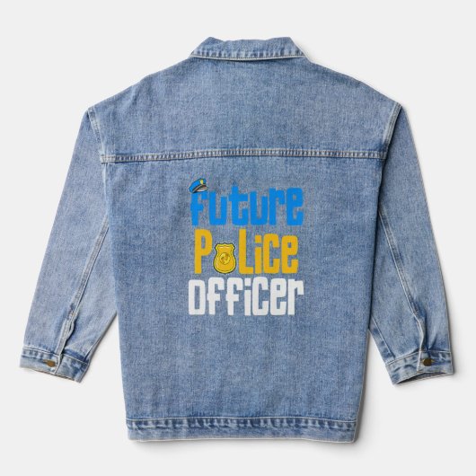 Ich werde künftig Polizeibeamter Jeansjacke (Rückseite)