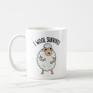 Ich werde lustige Schafspun überleben Kaffeetasse