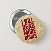 Ich werde mehr Bücher lesen Button (Vorne & Hinten)