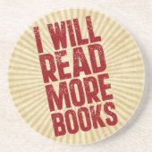 Ich werde mehr Bücher lesen Getränkeuntersetzer (Vorne)