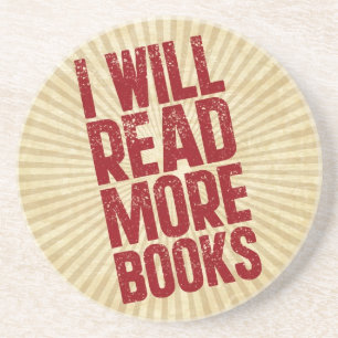 Ich werde mehr Bücher lesen Getränkeuntersetzer