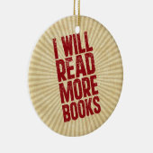 Ich werde mehr Bücher lesen Keramikornament (Rechts)