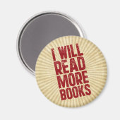 Ich werde mehr Bücher lesen Magnet (Vorderseite/Rückseite)