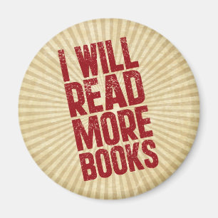 Ich werde mehr Bücher lesen Magnet