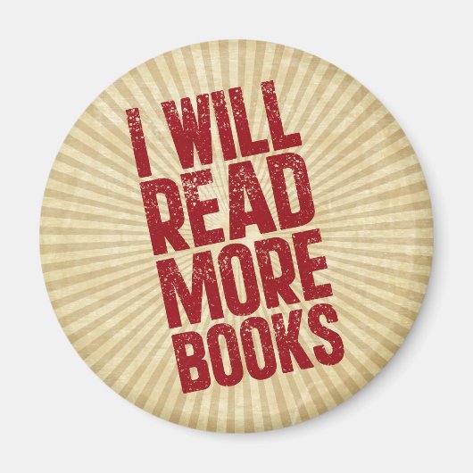 Ich werde mehr Bücher lesen Magnet (Vorne)