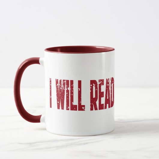 Ich werde mehr Bücher lesen Tasse (Links)