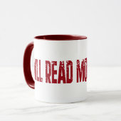 Ich werde mehr Bücher lesen Tasse (Vorderseite Links)