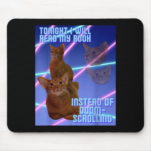Ich werde mein Buch lesen, anstatt zu doomscrollen Mousepad (Vorne)
