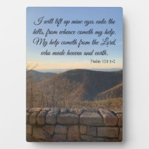 Ich werde meine Augen aufheben Pslam 121 Plaque