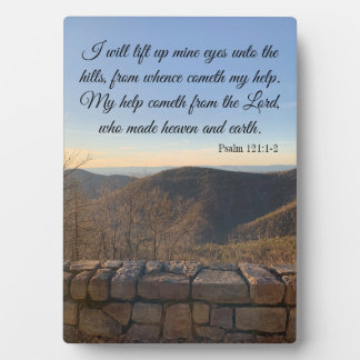 Ich werde meine Augen aufheben Pslam 121 Plaque Fotoplatte