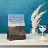 Ich werde meine Augen aufheben Pslam 121 Plaque Fotoplatte (Seite)