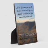 Ich werde meine Augen aufheben Pslam 121 Plaque Fotoplatte (Seite)