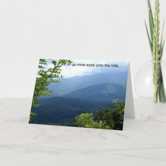 Ich werde meine Augen hochheben Karte (Vorderseite)