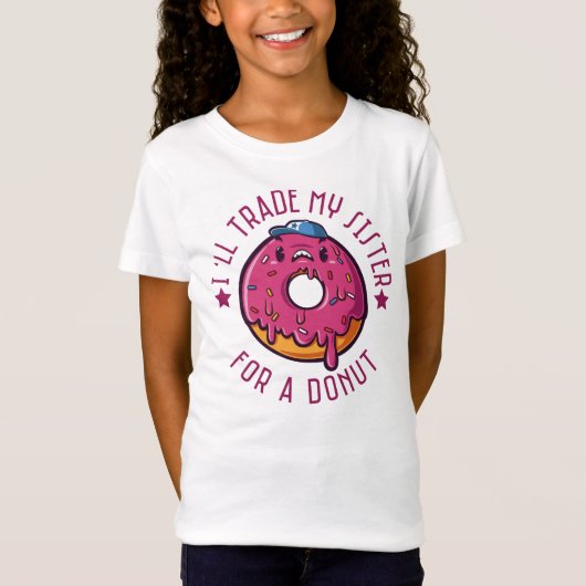 Ich werde meine Schwester mit einem Donut tauschen T-Shirt (Vorderseite)