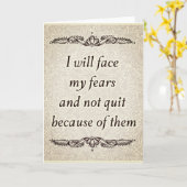 Ich werde meinen Ängsten begegnen - Positives Zita Karte (Gelbe Blume)