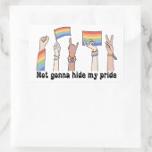 Ich werde meinen Stolz nicht verbergen Rechteckiger Aufkleber (Tasche)