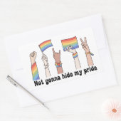 Ich werde meinen Stolz nicht verbergen Rechteckiger Aufkleber (Umschlag)