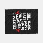 Ich werde meinen Vater Mardi Gras Louisiana Carniv Fleecedecke (Vorderseite (Horizontal))