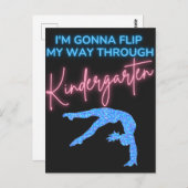 Ich werde meinen Weg durch den Kindergarten Gedreh Postkarte (Vorne/Hinten)