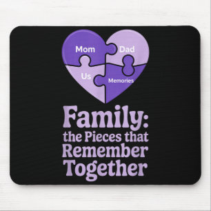 Ich werde mich an Demenz lila Blume Alzheimer erin Mousepad