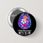Ich werde mich für dich an Alzheimer-Gehirnerkrank Button (Vorne & Hinten)