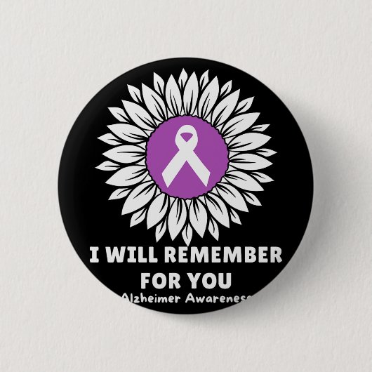 Ich werde mich für dich an die Sonnenblume Heimerh Button (Vorderseite)