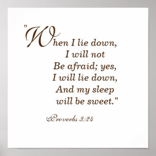 Ich werde mich hinlegen und mein Schlaf wird süß s Poster