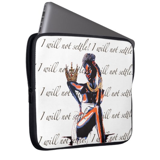 Ich werde mich nicht zufrieden geben! - laptopschutzhülle (Vorne Rechts)