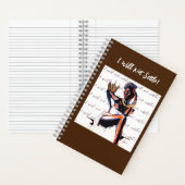 "Ich werde mich nicht zufrieden geben!" Spiralnoti Notizblock (Innen)