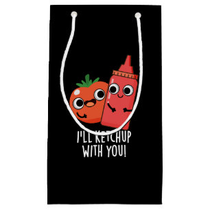 Ich werde mit dir Funny Food Pun Dark BG ketchup Kleine Geschenktüte