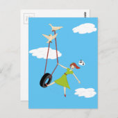 Ich werde mit ein bisschen Hilfe von meinen Freund Postkarte (Vorne/Hinten)