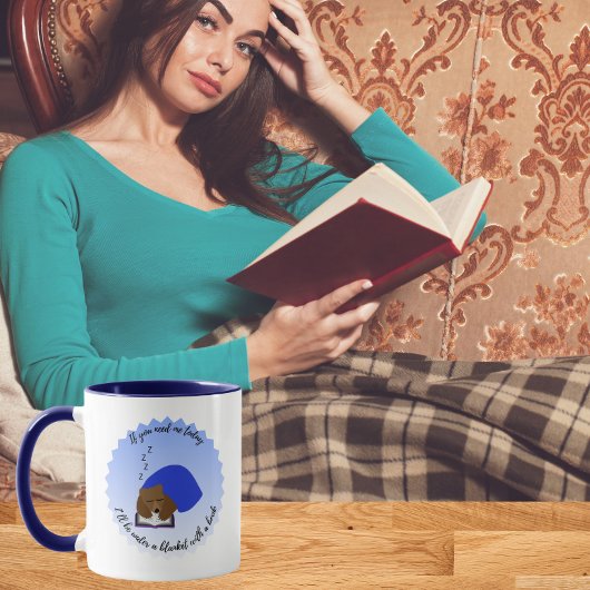 Ich werde mit einem Buch unter einer Decke sein Tasse