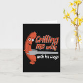 Ich werde mit seinen Tongs richtig grillen _ Mens  Karte (Gelbe Blume)